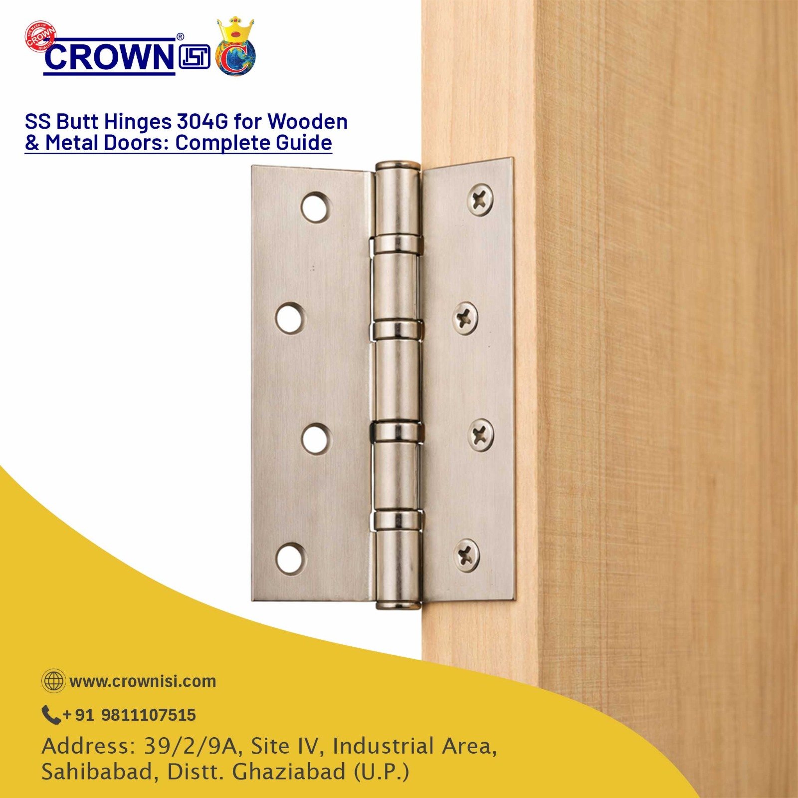 SS Butt Hinges 304G for Wooden & Metal Doors: Complete Guide