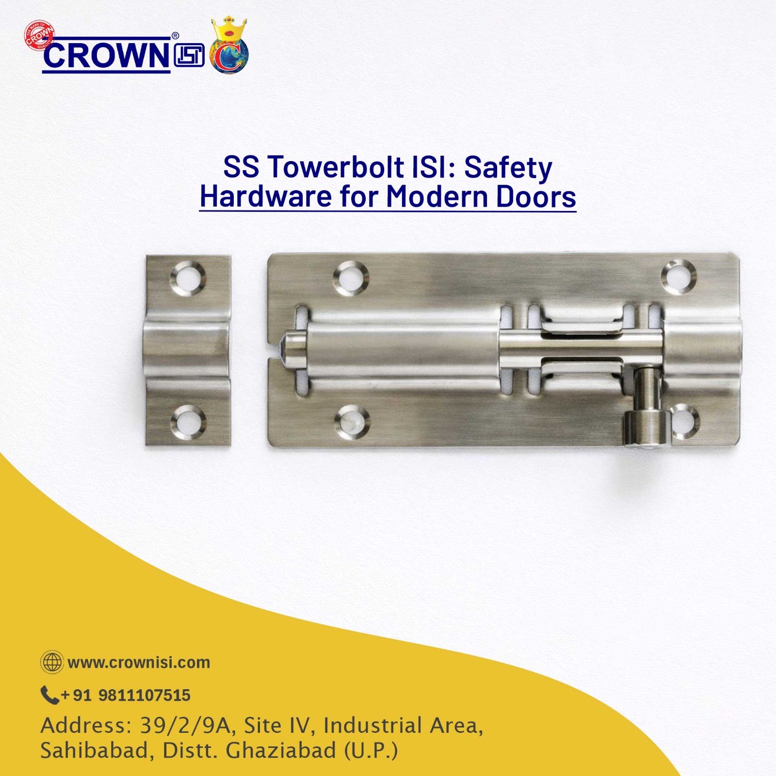 SS Towerbolt ISI: Safety Hardware for Modern Doors