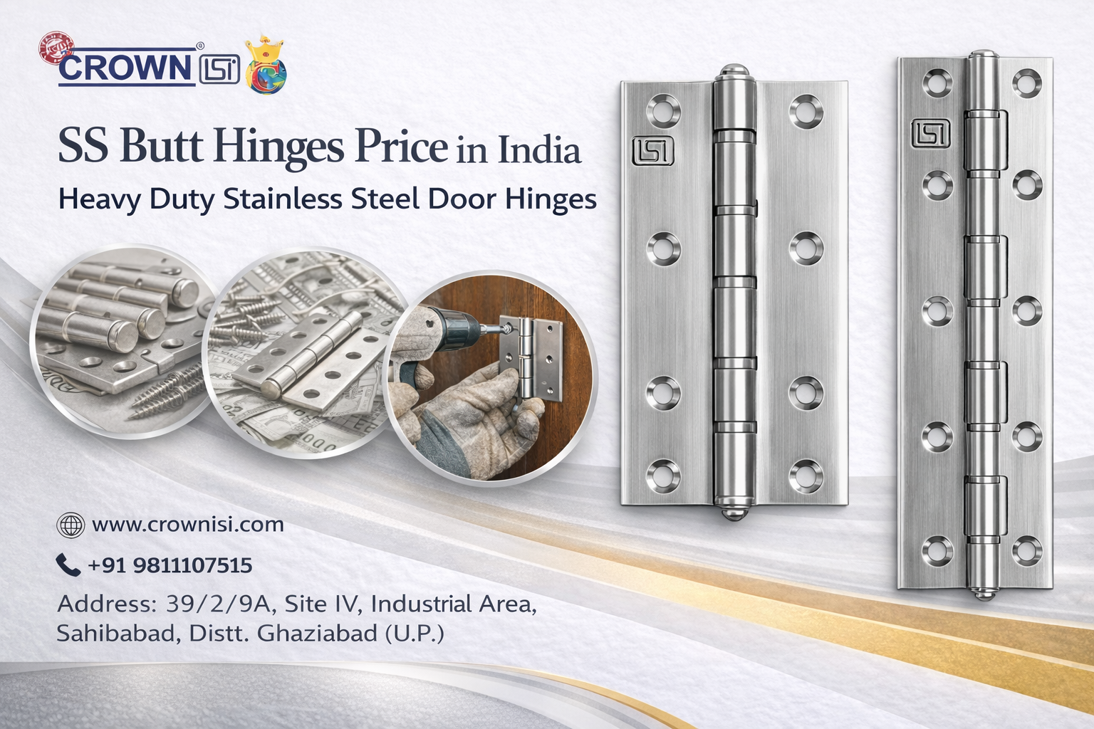 SS Butt Hinges Price in India – Heavy Duty Stainless Steel Door Hinges