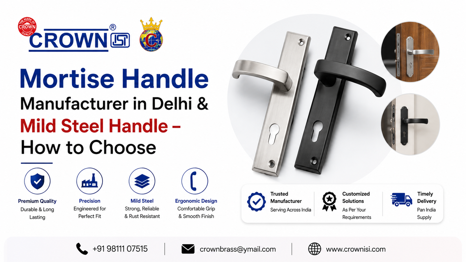 Mortise Handle Manufacturer in Delhi & Mild Steel Handle – How to Choose