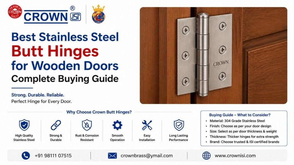 Best Stainless Steel Butt Hinges for Wooden Doors: Complete Buying Guide