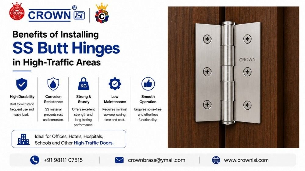 Benefits of Installing SS Butt Hinges in High-Traffic Areas