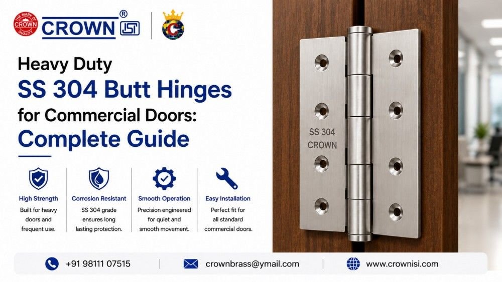 Heavy Duty SS 304 Butt Hinges for Commercial Doors: Complete Guide