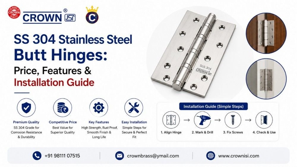 SS 304 Stainless Steel Butt Hinges: Price, Features & Installation Guide