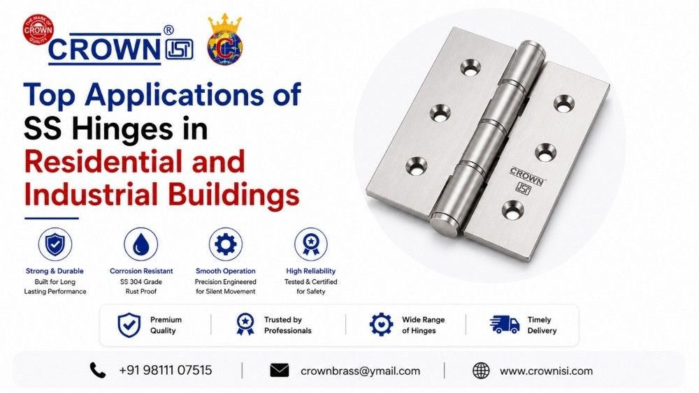 Top Applications of SS Hinges in Residential and Industrial Buildings