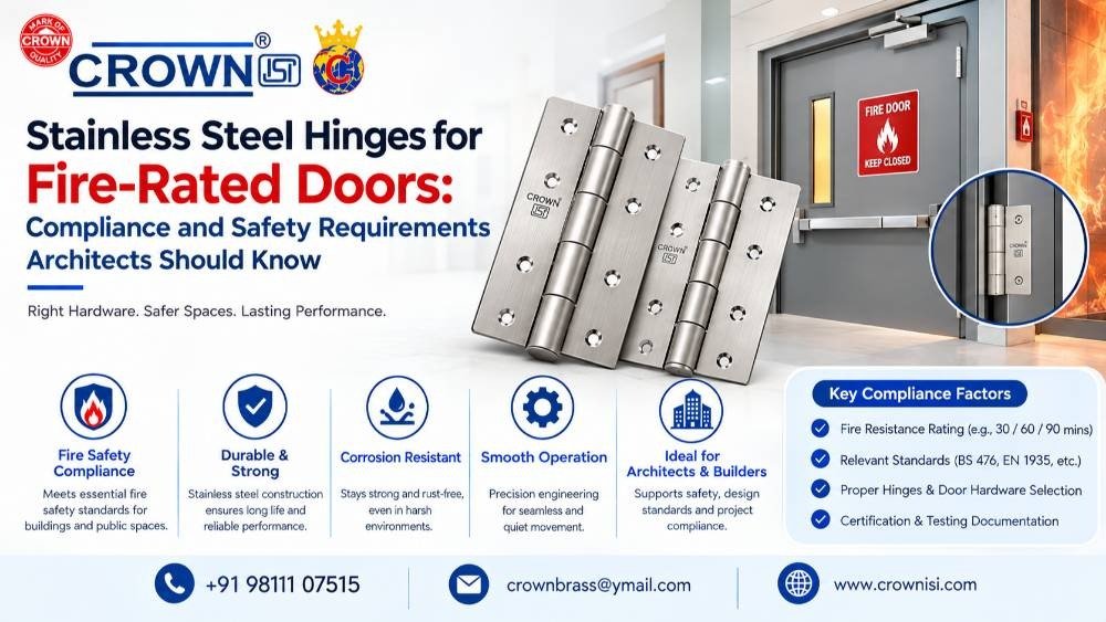 Stainless Steel Hinges for Fire-Rated Doors: Compliance and Safety Requirements Architects Should Know