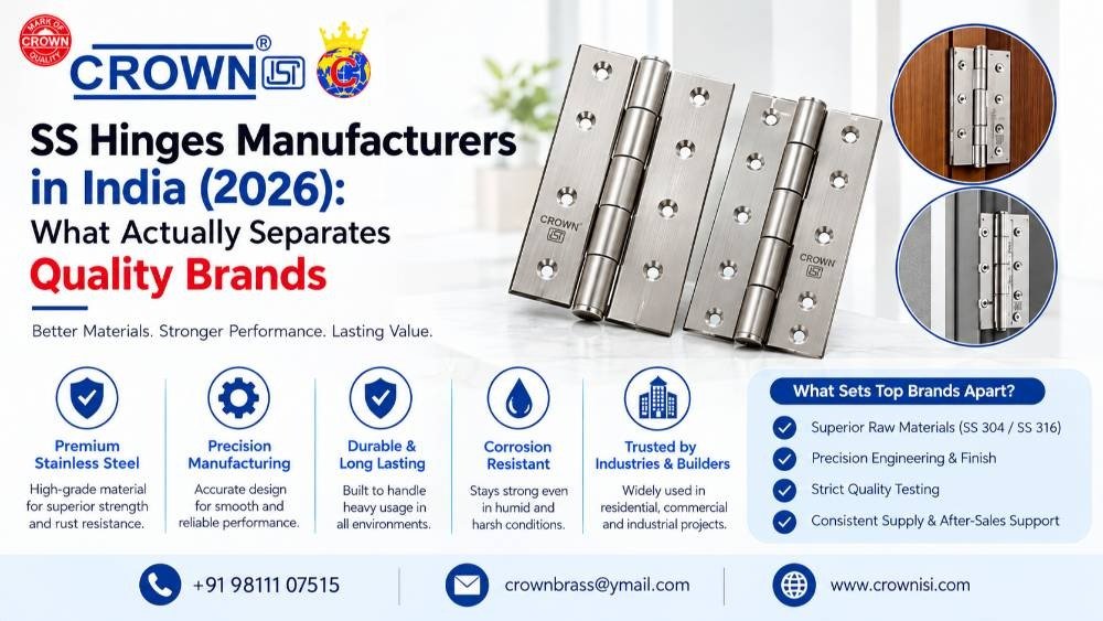 SS Hinges Manufacturers in India (2026): What Actually Separates Quality Brands