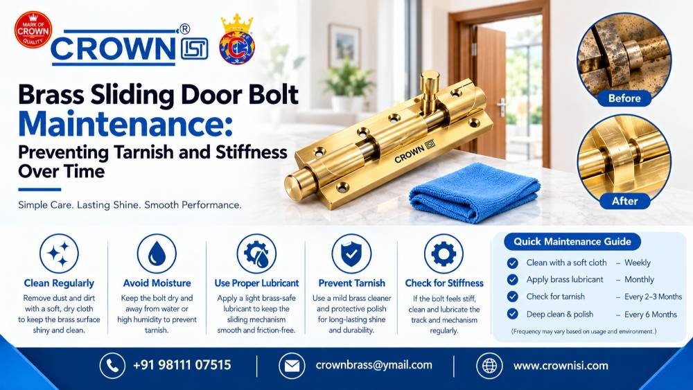 Brass Sliding Door Bolt Maintenance: Preventing Tarnish and Stiffness Over Time