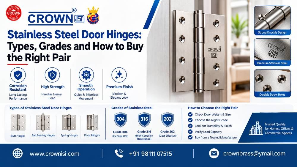 Stainless Steel Door Hinges: Types, Grades and How to Buy the Right Pair